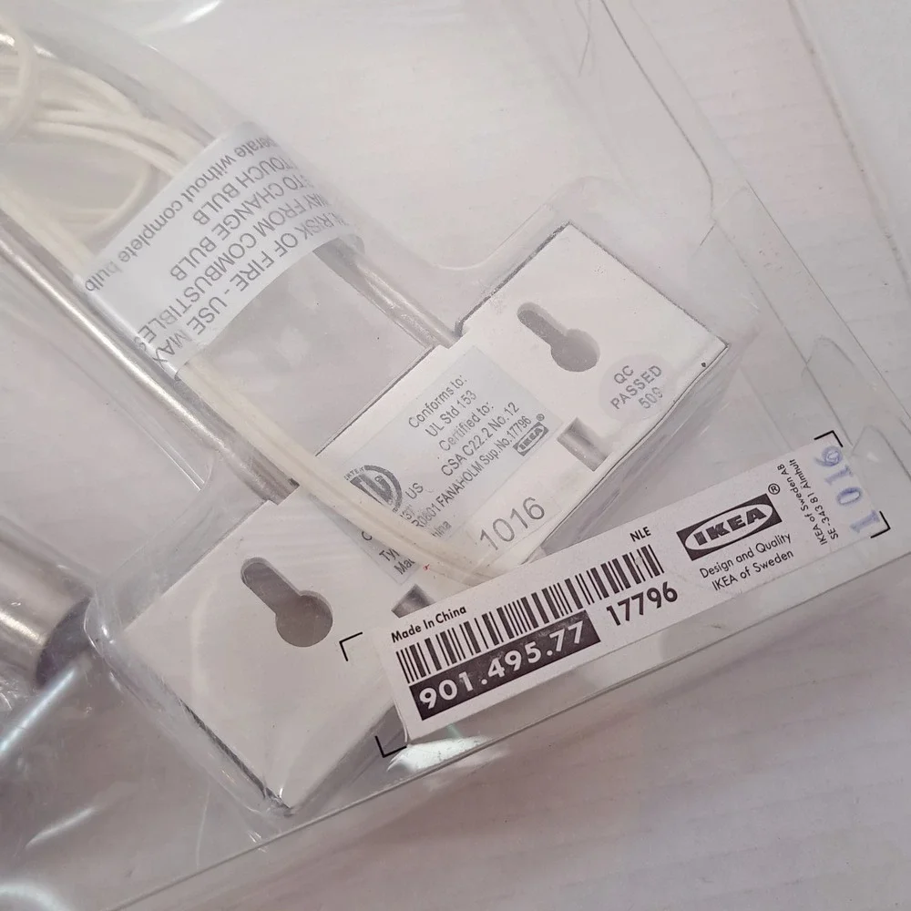NEW Ikea Fanaholm Chrome Silver Wall Picture art Light Lamp Modern Lighting
